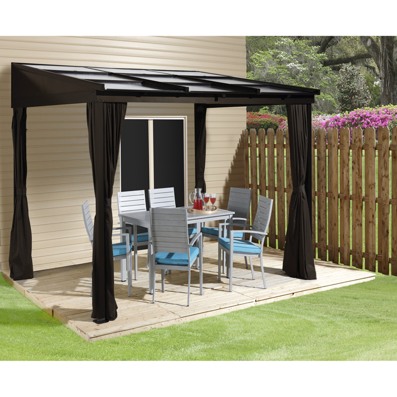Sojag Sutton 10 ft. x 12 ft. Wall Gazebo, Tinted, Tinted