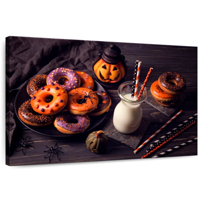 Halloween Donuts And Milk