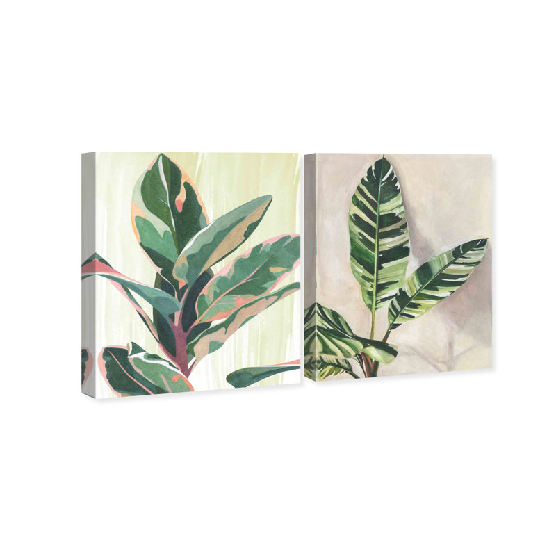 «Nice Green», ensemble de 2 impressions sur toile tendue, H 20 po x l 16 po x P 0,8 po