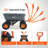 VEVOR Dump Cart, Poly Garden Dump Cart with Easy to Assemble Steel Frame, Dump Wagon