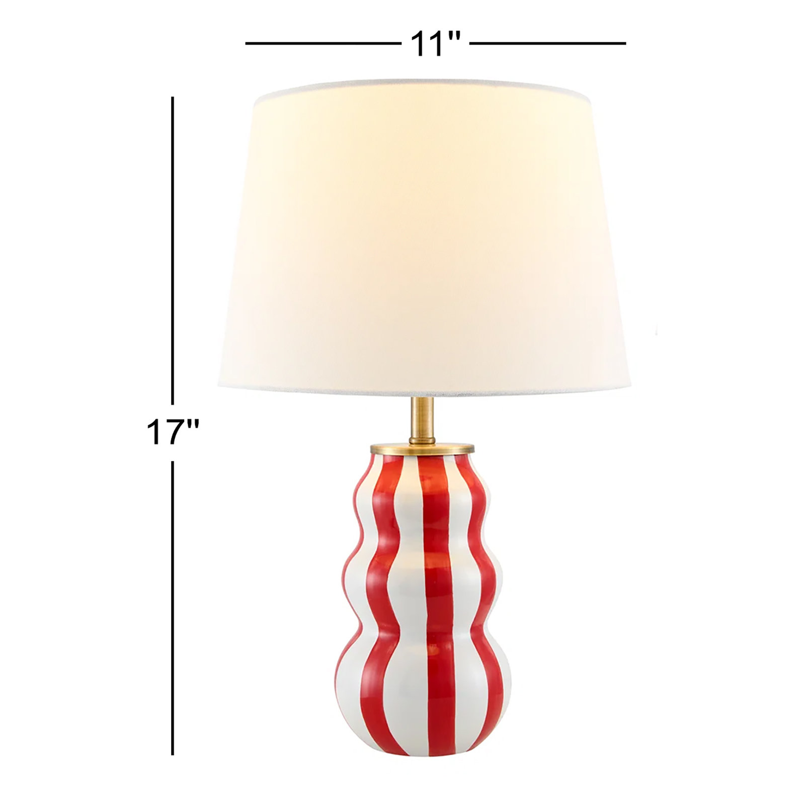 Samp Ceramic Table Lamp, Red