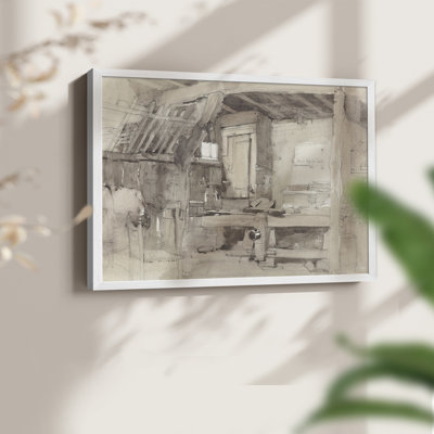 Vintage Sketch Work-XXXIX -Framed Print - Restickable