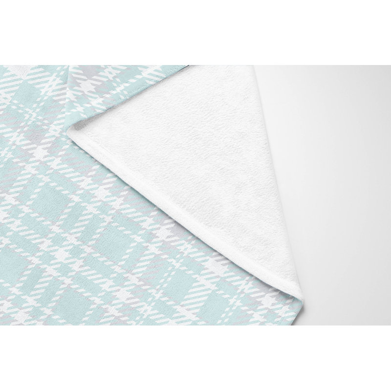 Rocky Tartan Velveteen Fleece Blanket, 60'' W x 50'' L, Blue