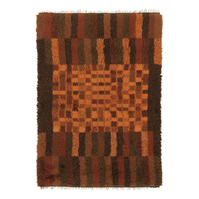 Scandinavian One-of-a-Kind 4'7x6'7 Hand Knotted Area Rug