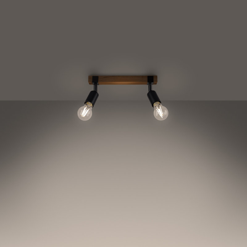 Zuca Steel Flush Mount, 38x15x14 cm, 2 Lights