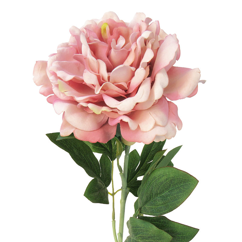 Grande tige de pivoine en velours, Mauve cendré
