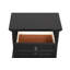 Table de chevet 2 tiroirs Meade, noir-351678309