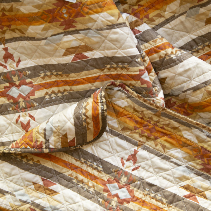 Ensemble de courtepointe Wrangler Amarillo, Courtepointe pour grand lit + 2 taies décoratives