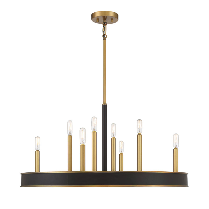 Lustre 8 lumières Padrino, Laiton