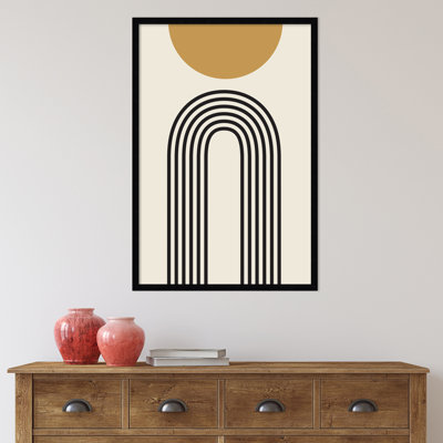 «Retro Mountain Sunrise» par The Creative Bunch Studio - cadre photo, impression sur papier