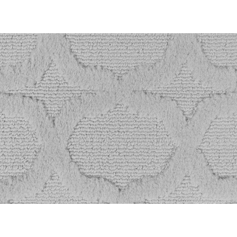 Togut Non-Slip Polypropylene Silver Area Rug, Runner 3' x 12'