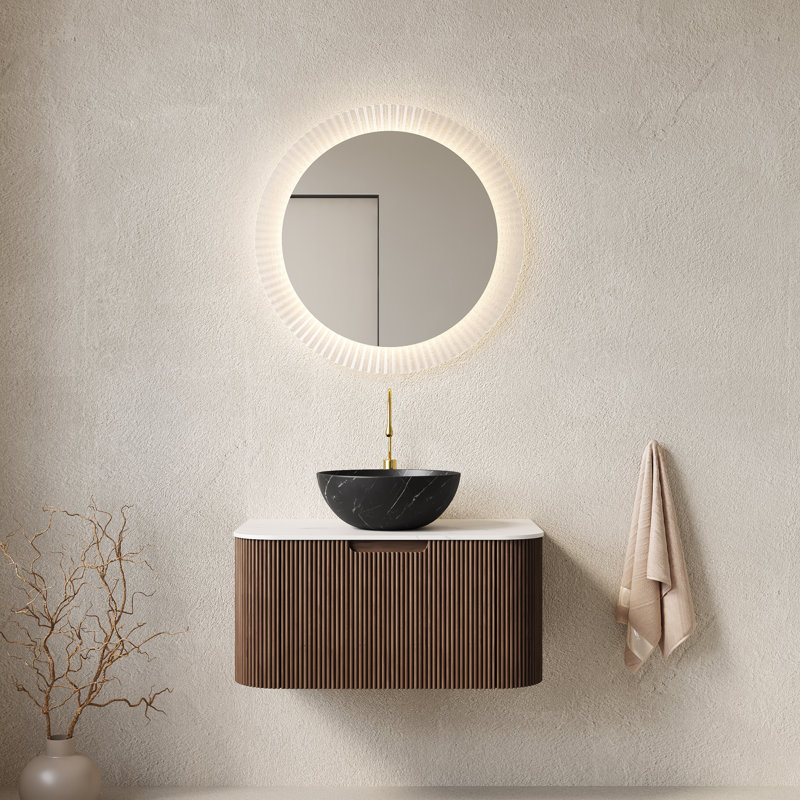 Meuble-lavabo 30 po, Noyer foncé, L 30 po