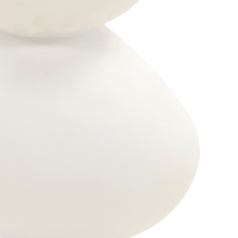 Serenade 22" Tall Outdoor Concrete End Table, White