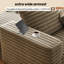 Oversized Upholstered Boneless Chaise Lounge, 3 Piece No Assembly Required Sleeper Couch,3 Seater Sofa Bed-1202049621