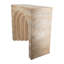 Console sculptée 32,3 x 14,2 x 29,9 po arquée avec faux travertin beige