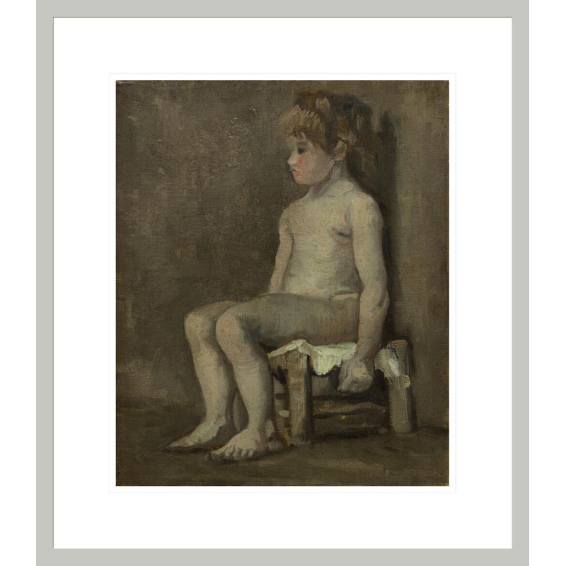 «Nude Girl» assise par Vincent van Gogh, impression giclée encadrée, 20,36 po H x 17,75 po L
