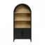 Armoire à 3 niveaux avec porte et tablette de rangement arquée