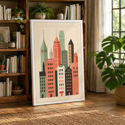 Urban Skyline Art Deco - Wrapped Canvas