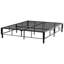 Upholstered Fabric Bed with Mattress-1814271313-1814271315