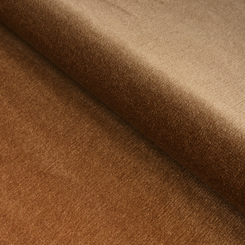 Schumacher x Patterson Flynn Sumptuous Silk Wool Velvet Fabric, Camel
