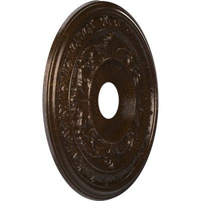 EnduraForm PVC Baltimore Thermoformed Ceiling Medallion, 19"OD x 3 1/2"ID x 1"P (Fits Canopies up to 7 3/4"), Universal Metallic Pearl Mist