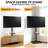 Floor Tv Stand With Power Outlet Fit Max Vesa 400x400mm