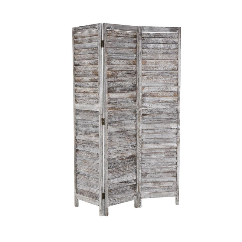 Paravent à 3 panneaux Cole and Grey, Gris, H 67 po x l 47,5 po x P 3 po