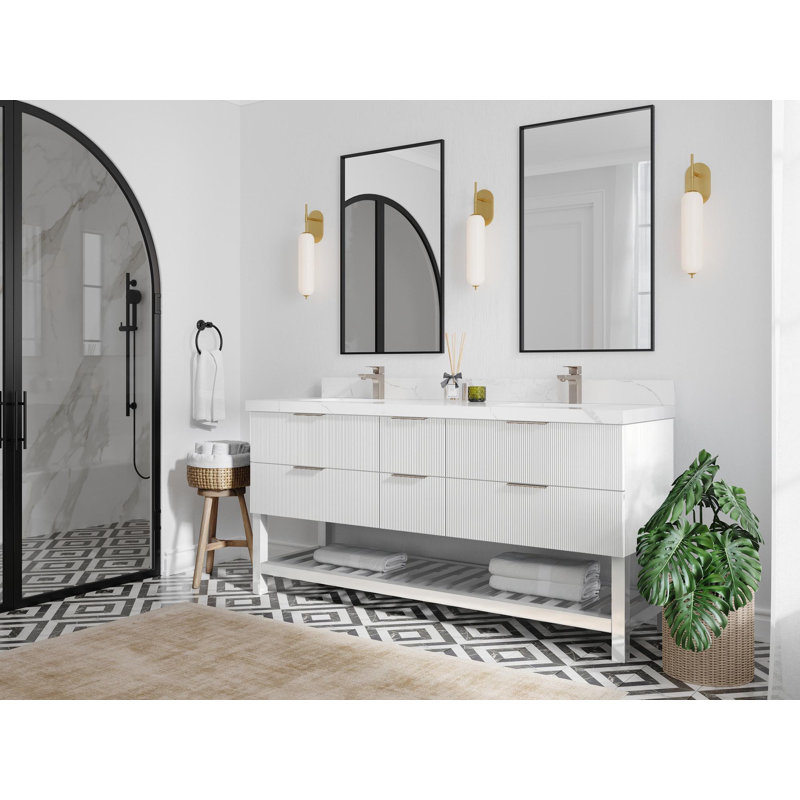 Catalina 72'' Double Bathroom Vanity with Quartz Top