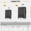 Ensemble de 2 valises avec sacs Valise à roulettes extensible ABS avec serrure TSA 20 pouces + 28 pouces