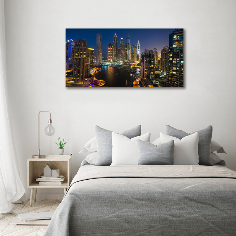 Marina In Dubai - Wrapped Canvas Print