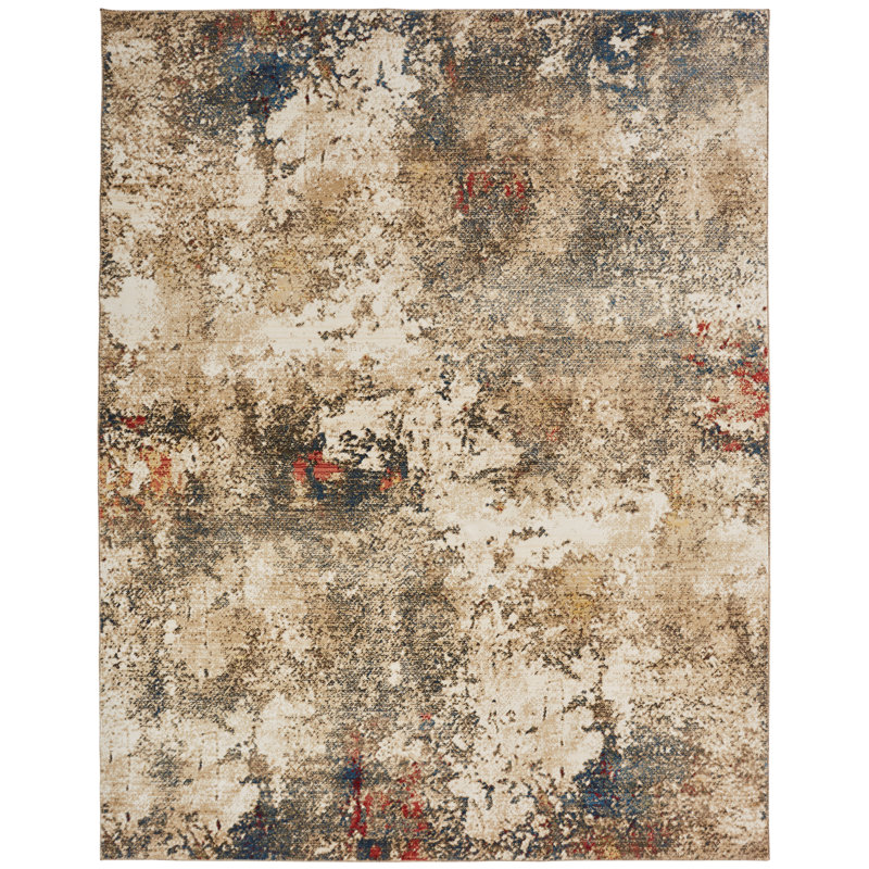 Tapis ivoire à motif abstrait Hitchin, Rectangle 2 pi x 3 pi