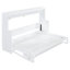 Lit double, couleur blanche, bureau hydraulique pliant, peu encombrant pour les petits espaces de vie, support de 600 lb, lit double / grand avec rangement intégré pour matelas avec mécanisme, cadre, capacité de poids,