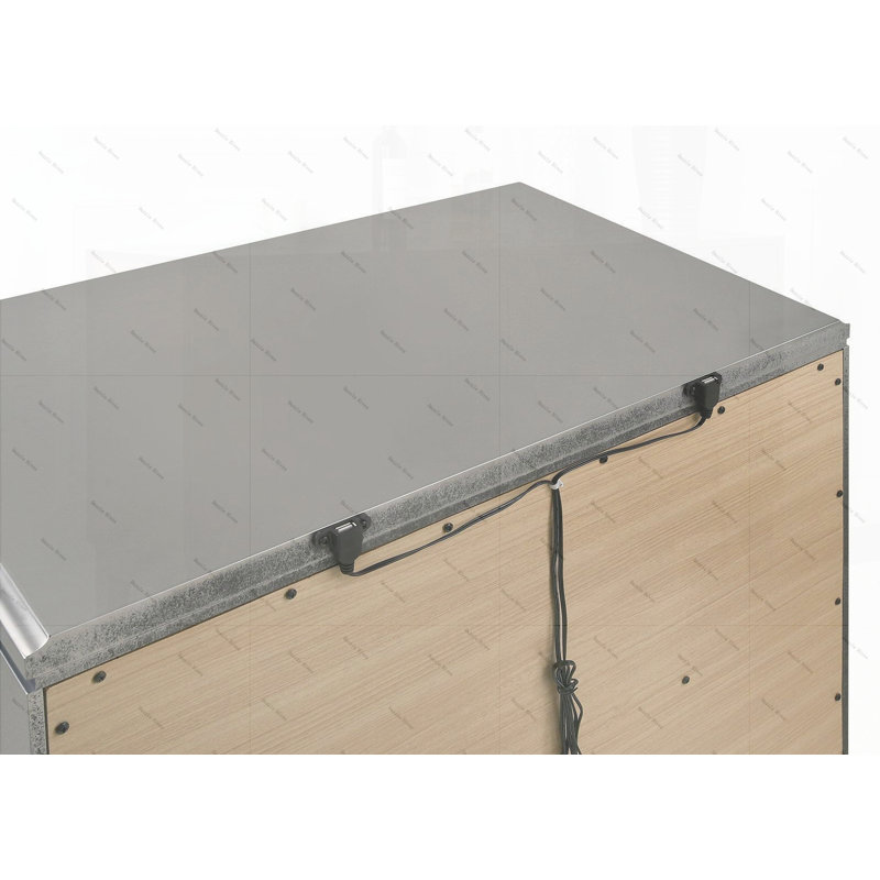 Table de chevet 2 tiroirs avec bordure miroir, argent