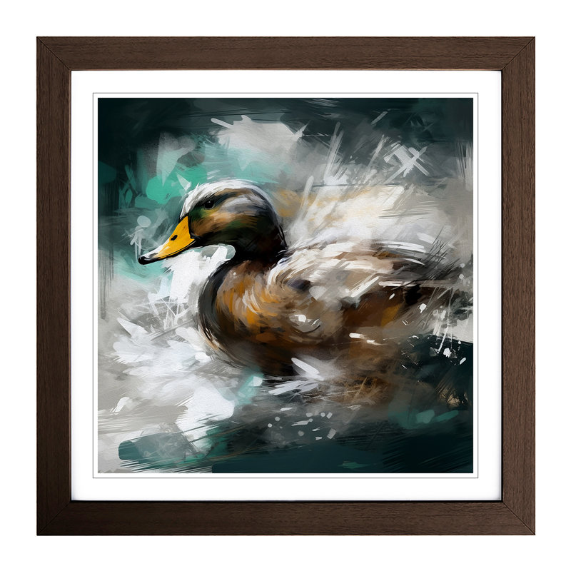 Single Picture Frame Print on Wood, Walnut