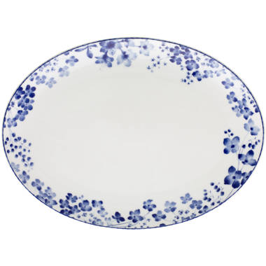 Noritake Bloomington Road (White and Blue) Porcelain 12-Piece Dinnerware Set,  Service for 4 1733-12E - The Home Depot