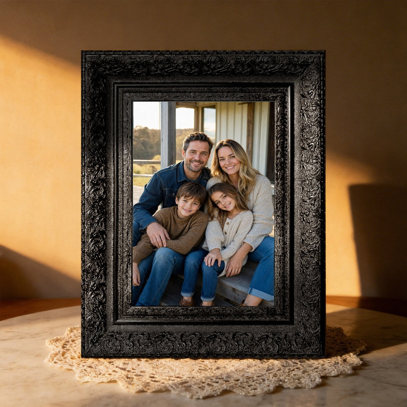 Cadre photo 3 pièces 5 "x 7" noir pour décor de tablette, Black, 3, L 5 po x H 7 po