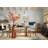 Heymann Trestle Dining Set with Upholstered and Wood Chairs -467429143-508910159