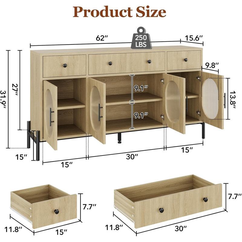 31.9cm Kitchen Pantry, Natural