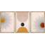 «Mid Modern Modern Boho», œuvre d'art rétro nordique, rouge et jaune éclatant, photos abstraites du salon au soleil, impression sur toile encadrée, 3 pièces-70252466-70252470