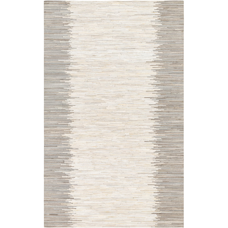 Alsadig Leather Geometric Indoor Rug, Rectangle 12' x 15'