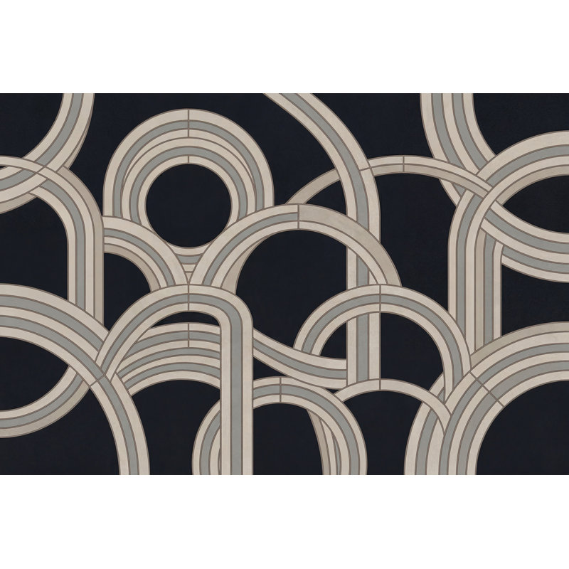 Papier peint entrelacé art déco moderne Glam amovible, Non tissé, 200 po x 120 po