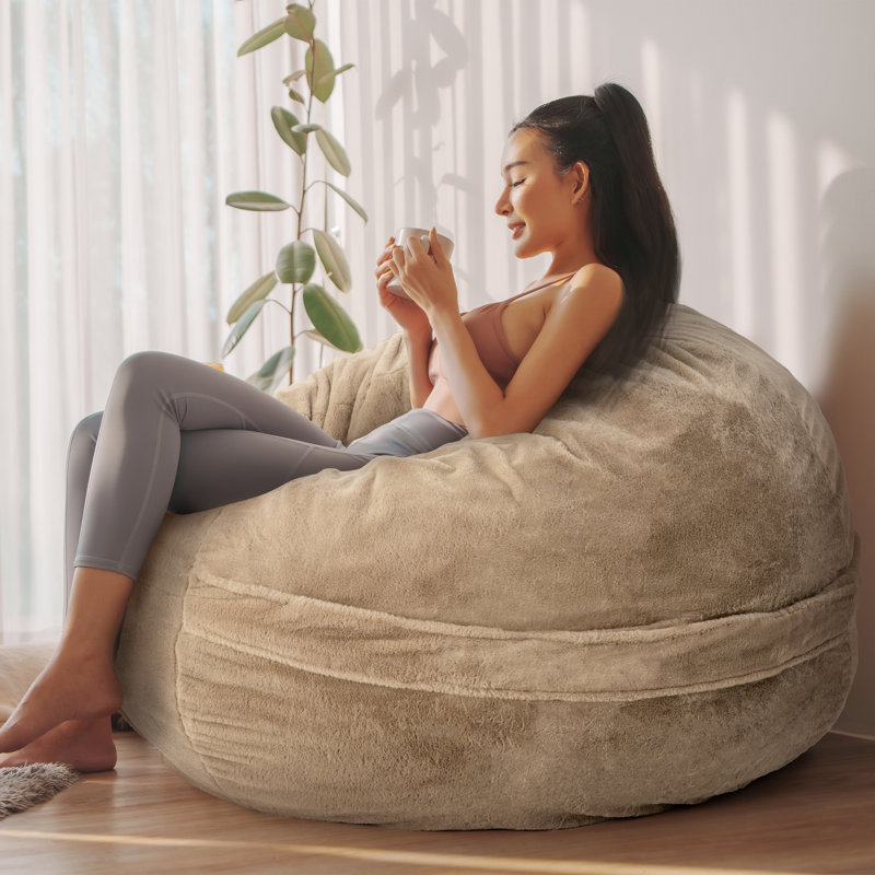 Fauteuil à billes 4 pi, Beige