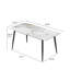 Ensemble de table de salle à manger moderne en pierre frittée 7 pièces avec 6 chaises en similicuir Juvan-1184194839-1184194838