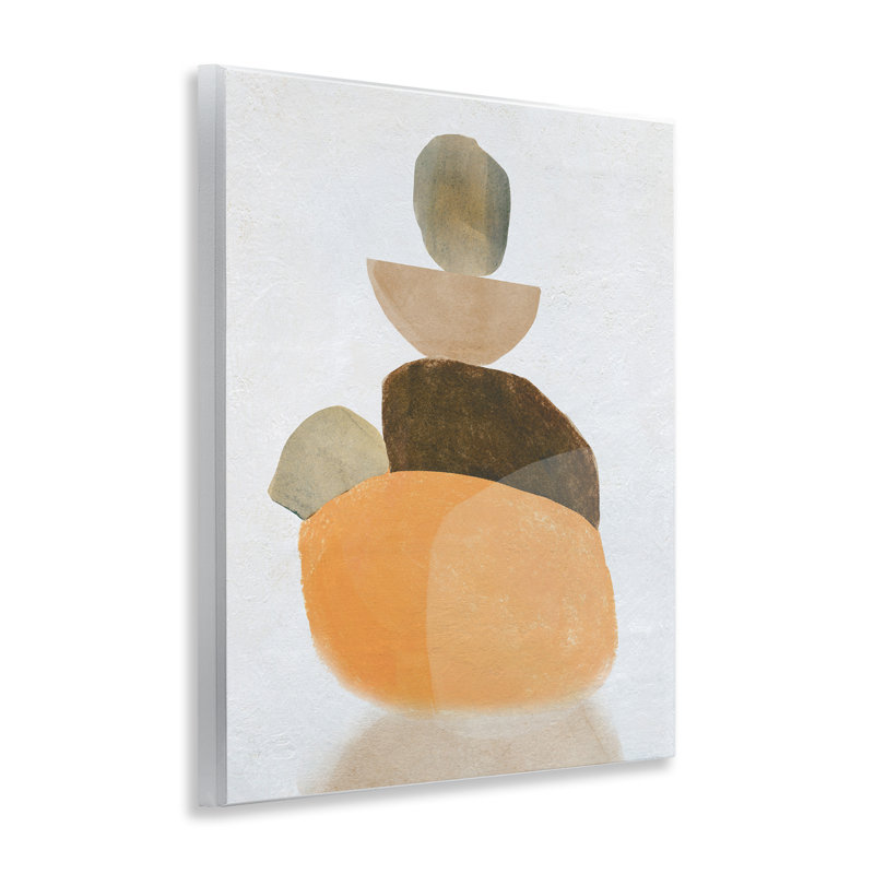«Stacked Rocks Neutral Tones», art mural sur bois par Carol Robinson