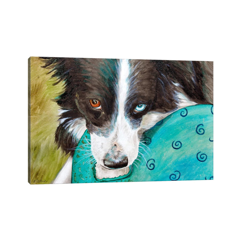 Border Collie by Jennifer Redstreake - Wrapped Canvas Print, 20.32 cm H x 30.48 cm W