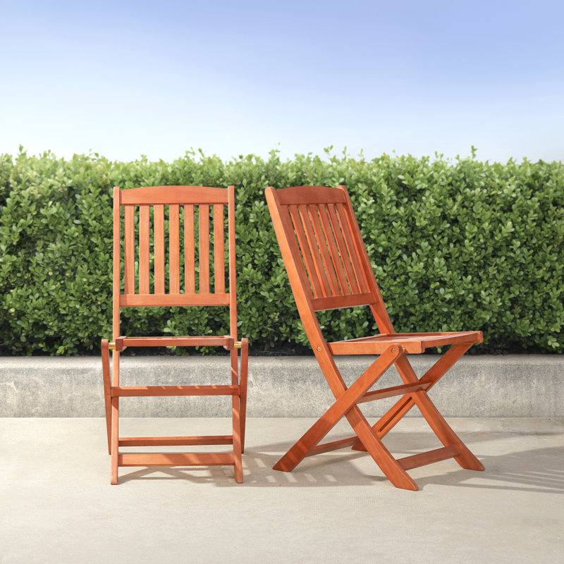 Chaise de terrasse pliante en eucalyptus Celise