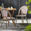 Ensemble de 2 chaises bistro d'extérieur en ratine et aluminium PE-1847064521