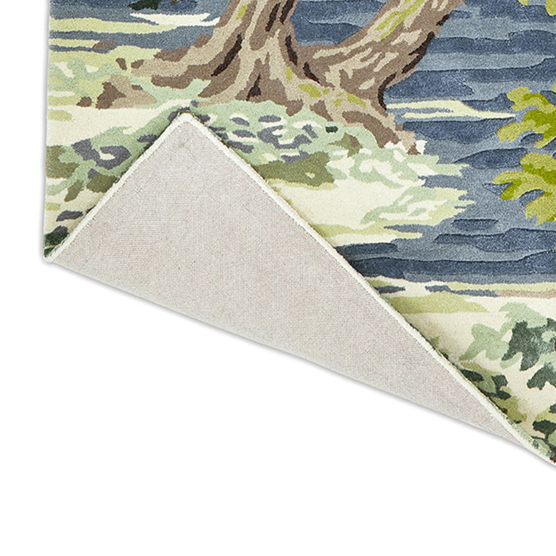 Wool Abstract Area Rug, Rectangle 6'7" x 9'2"