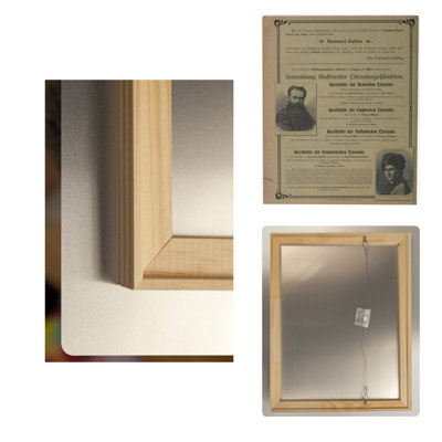 Exemple d'illustration littéraire Literaturgeschichten (page de publicité) — Portrait en métal