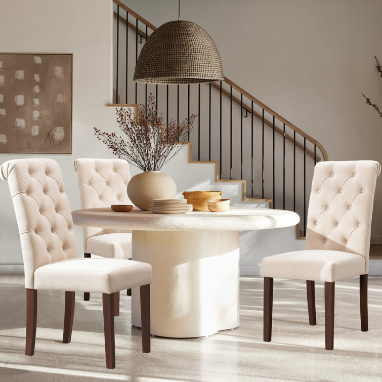 Gerrilyn Tufted Wooden Dining Room Chairs